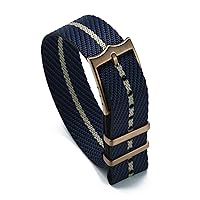 Very gondhh High-Grade Nylon Material Replacement Braided Nylon NATO Watch Bands Fit for Tudors Adjustable Nylon Strap (Band Color : Bronze Buckle No.2, Band Width : 22mm)