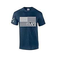 FAAFO Mess Around and Find Out American Flag Patriotic Mens Patriotic Short Sleeve T-Shirt Graphic Tee