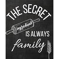 The secret ingredient is always family / Recipe Notebook / Igredients, Time, Amount of people, Recipe, Notes