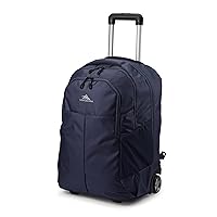 High Sierra Powerglide Pro Wheeled Daypack Backpack with 360 Degree Reflectivity, Telescoping Handle, Dual Side Pockets, and Laptop Sleeve, Fits Most 15.6