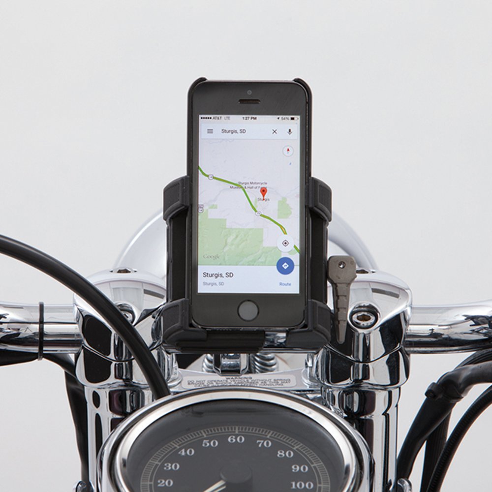 Ciro 50315 Handlebar Mount Smartphone/GPS Holder With Charger (Black Handlebar Mount Smartphone/Gps Holder Without Charger , Includes 1-1/4