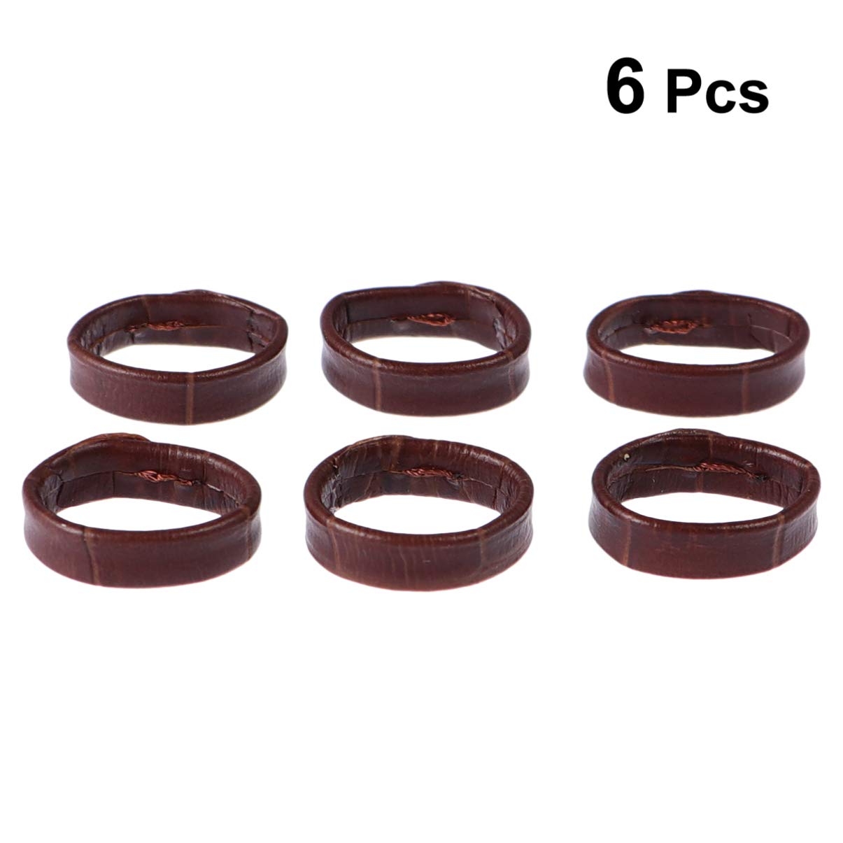 Hemobllo 6pcs Leather Watch Strap Loop Band Holder 18mm Leather Watch Keeper Retainer Ring Replacement Watch Repair Supplies Black