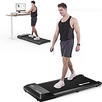 Walking Pad, 2 in 1 Treadmills for Home with Remote Control, Under Desk Treadmill Office Quiet, Portable Treadmill with Installation-Free and in LED Display