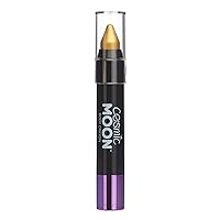 Metallic Face Paint Stick/Body Crayon makeup for the Face & Body - 0.12oz - Easily create metallic designs like a pro! - Gold