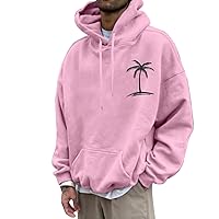 Hooded Shirts For Men Oversized Graphic Hoodies 2023 Fall Long Sleeve Loose Fit Sweatshirt Pullover With Pocket
