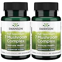 Swanson Full Spectrum 7 Mushroom Complex 60 Veg Caps 2 Pack