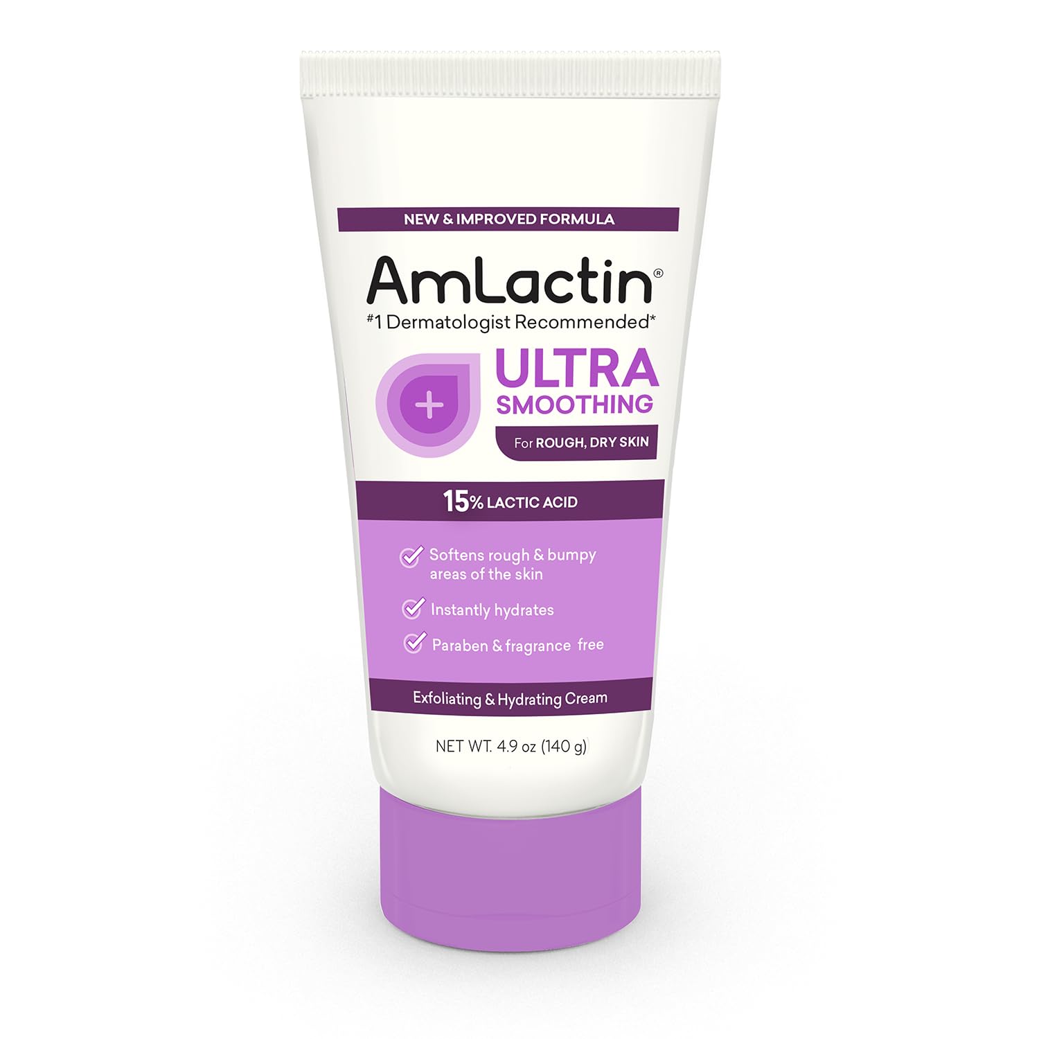 AmLactin Intensive Healing Body Lotion for Dry Skin – 7.9 oz Pump Bottle & Ultra Smoothing-4.9 oz Body & Hand Cream with 15% Lactic Acid-Exfoliator and Moisturizer for Rough and Bumpy Dry Skin