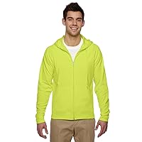 Adult 6 oz. DRI-POWER® SPORT Full-Zip Hooded Sweatshirt M SAFETY GREEN