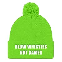 Blow Whistles Not Games Beanie (Pom Pom Knit Cap) Cameron Jordan, Saints No Call