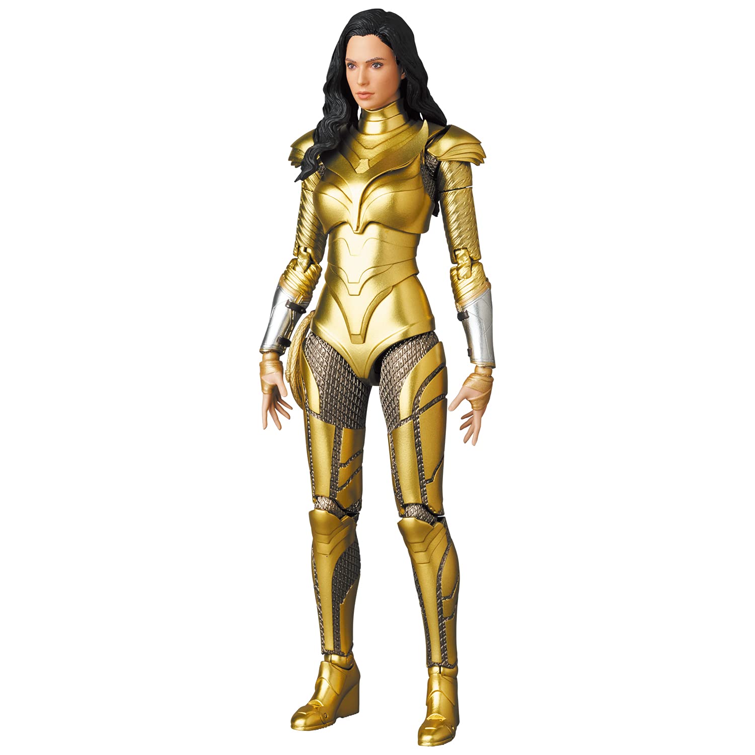 Medicom Wonder Woman 1984: Wonder Woman (Golden Armor Version) Mafex Action Figure, Multicolor