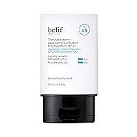 belif The True Cream - Aqua Bomb Moisturizing Sunscreen 2-in-1, SPF 50, Korean Sunscreen, Broad Spectrum UV Protection, Hydrating, Good for Dryness & Dullness, No Sulfates SLS, SLES & Mineral Oil