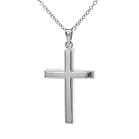 Real 14K Gold Reversible Polished Cross; Fine Religious Jewelry Gifts for Him and Her