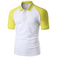 Men's 180-200 TC Luxurious Pique Raglan Short Sleeve Polo T Shirt