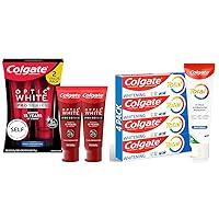 Optic White Pro Series Whitening Toothpaste with 5% Hydrogen Peroxide & Total Whitening Toothpaste Gel, 10 Benefits, No Trade-Offs, Freshens Breath