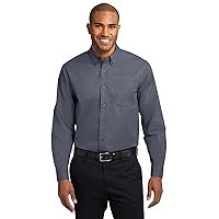 Port Authority Tall Long Sleeve Shirt (TLS608) Steel Grey/Light Stone, LT