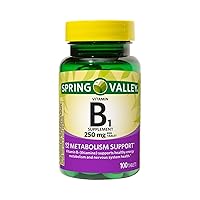 Vitamin B1 Tablets Dietary Supplement, 250 Mg, 100 Count