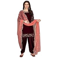 Ready To Wear Designer Indian Pakistani Velvet Ethnic Wear Punjabi Patiala Salwar Kameez For Women