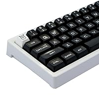 KBDiy WOB PBT Double Shot Keycap Set,160 Keys Black and White Custom Key Caps SA Profile Keycaps 60 Percent Cute Keycaps for 61/64/68/84/87/100/104/108 Mechanical Keyboard