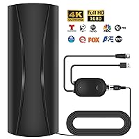 TV Antenna with 560+ Miles Range, HD Antenna for TV Indoor Outdoor, Digital TV Antenna for Smart TV & All Old TVs with Amplifier and Signal Booster, Support 8K 4K 1080P - 36TF Coax Cable
