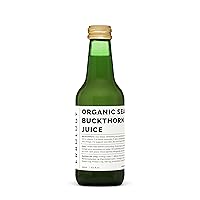 100% Organic Sea Buckthorn Juice 8.5 fl oz - Supports Immunity and Boosts Energy - High in Vitamin C, Omega-7 and Beta-carotene - Undiluted - No Added Sugar - Non-GMO - Recyclable Glass Bottle