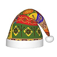 MQGMZAdorable Sloth Print Christmas Hat for Kids, Children Santa Hat, Perfect Xmas Hat Holiday Party Supplies