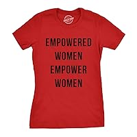 Crazy Dog T-Shirts Womens Empowered Women Empower Women T-Shirt Cool Lady Girl Power Feminism Tee