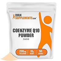 BulkSupplements.com CoQ10 Powder (Coenzyme Q10) - CoQ10 Supplement for Heart Health - Unflavored, Gluten Free, No Filler - 200mg per Serving, 50 Servings (10 Grams - 0.35 oz)