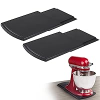 Bruvoalon Kitchen Appliance Sliding Tray, Slider for Coffee Pot, Coffee Maker, Toaster, KitchenAid Mixer, Blenders and Air Fryer, Coutertop with Rolling Wheels (2 Pack)