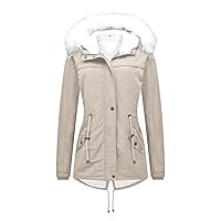Winter Jackets for Women Long Length Fleece Parkas Thicken Puffer Coat Sherpa Warm Jacket Trendy Faux Fur Hooded Coats