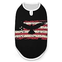 American Flag Dove Pets Vest Dog Tank Top Cute Pet Clothes Sleeveless T-Shirt for Puppy Cat M