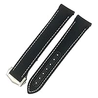 Nylon Watchband 19mm 20mm 21mm For Omega Seamaster Diver 300 AT150 Planet Ocean Curved End Blue Canvas Fabric Watch Strap