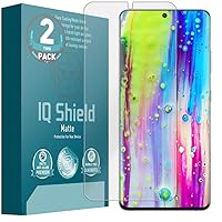 IQShield Matte Screen Protector Compatible with Samsung Galaxy S21 Ultra (6.8 inch)(Max Coverage)(2-Pack)[Works with Fingerprint Scanner] Anti-Glare Matte TPU Film