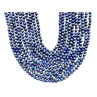 Natural Lapis Lazuli Smooth 3-4 mm Round Beads, 13
