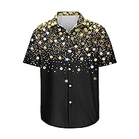 Men's Luxury Dress Shirts 3D Printed Party Shirts Short Sleeve Button Down Shirts Summer Casual Hawaiian Beach Shirt