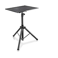 PYLE-PRO DJ Laptop, Projector Stand- Computer DJ Equipment Studio Stand Mount Holder, Height Adjustable, 27.55” to 47.24”, Good For Stage or Studio -PLPTS3
