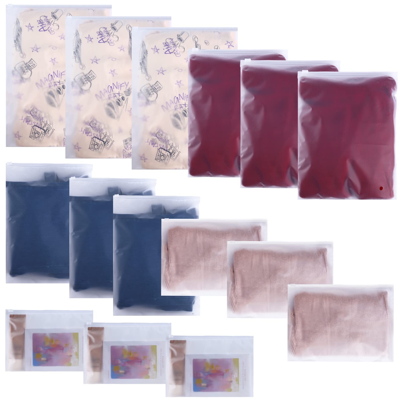 60 Pieces Clear Zipper Storage Bags Plastic Zipper UAE | Ubuy