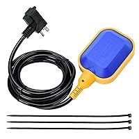 Float Switch for Sump Pump, Briidea Tethered Float Switch for Water Tank with 10ft Power Cord, 16 Amp Maximum Pump Run Current, IP 68 Waterproof, Ideal for Sewage Pool Pond