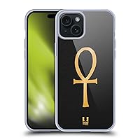 Ankh Icons of Ancient Egypt Soft Gel Case Compatible with Apple iPhone 15 Plus and Compatible with MagSafe Accessories