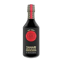 San-J Tamari Soy Sauce - Gluten Free Soy Sauce, Tamari Sauce, Brewed Soy Sauce, Vegan, Kosher, Non-GMO, No Artificial Preservatives, Made with 100% Soy - 20 Fl Oz