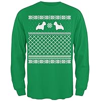 Westie Ugly Christmas Sweater Irish Green Adult Long Sleeve T-Shirt