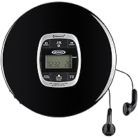JENSEN CD-60R-BT Personal Portable Bluetooth CD Player with Digital FM Radio and Earbuds