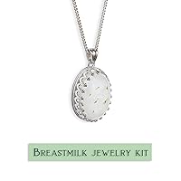 Milky Treasures Crown Necklace DIY Breastmilk Jewelry Making Kit | 18mm 925 Sterling Silver Pendant | Breastfeeding Keepsake | New Mom Gifts for Pregnant Women | Baby Shower Registry | [Full KIT]