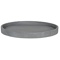 P POTTERYPOTS J9000-33-03 Extra Small Fiberstone Indoor Outdoor Round Saucer for Planter, Grey