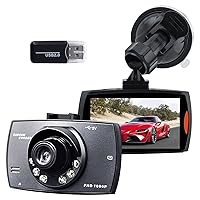 Dash Cam for Car 170° Wide Angle Sports Camera, Full HD 1080P WDR Night Vision, G-Sensor, 24H Parking Monitoring, Collision Recording, Loop Recording Monitoring,Parking Monitor