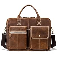 Men's Tote Business Briefcase Briefcase Shoulder Body Bag Vintage File Bag