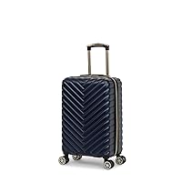 Kenneth Cole REACTION Madison Square Lightweight Hardside Chevron Expandable Spinner Luggage, Navy, 20-Inch Carry On