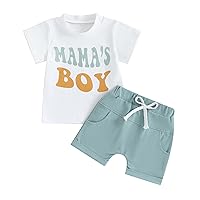 Mandizy Baby Boy Clothes Summer Short Sleeve T-shirt Tops Solid Color Shorts 3 6 9 12 18 24 Months Boy Casual Outfits
