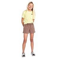 Volcom Girls' Strutin Stone Elastic Waist Cut Off Short