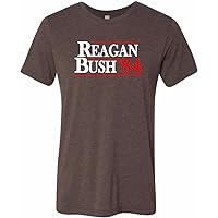 Mens Political Tee Reagan Bush 1984 Tri Blend Shirt