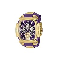 Invicta Men's Marvel 53mm Stainless Steel, Silicone Quartz Watch, Gold (Model: 37390)